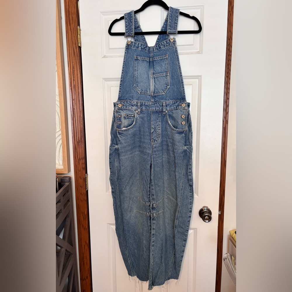 Free People Barrel overalls